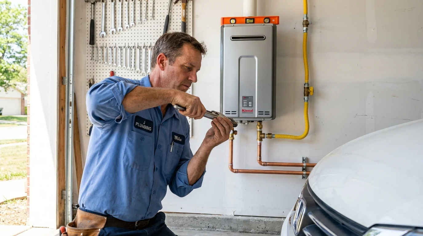 Tankless water heater installation by a Johns Plumbing LLC plumber in Arapaho